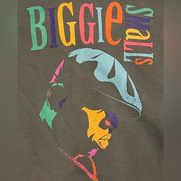 The Notorious BIG Green Biggies Hoodie Hip Hop Pullover Size L - Picture 1 of 6